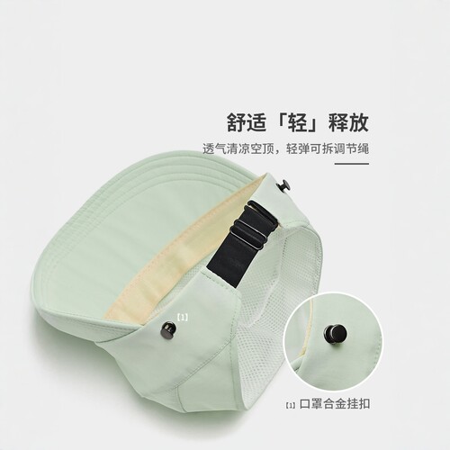 赵露思同款大头围可挂口罩防晒帽防紫外线遮阳速干鸭舌渔夫棒球帽 - 图3