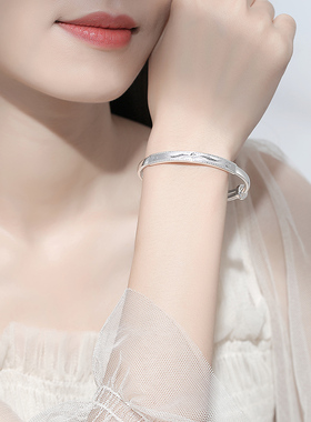 9999足银手镯女纯银年轻款