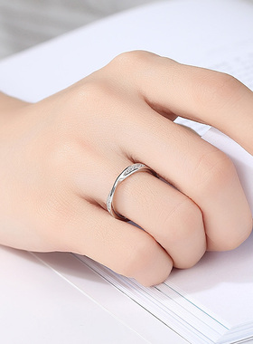 莫比乌斯环纯银个性小众风戒指