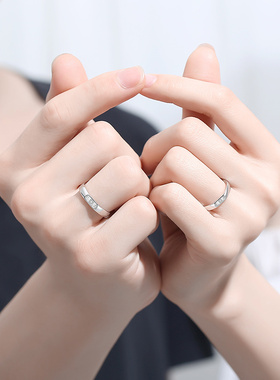 时尚个性风高级情侣对戒送女友