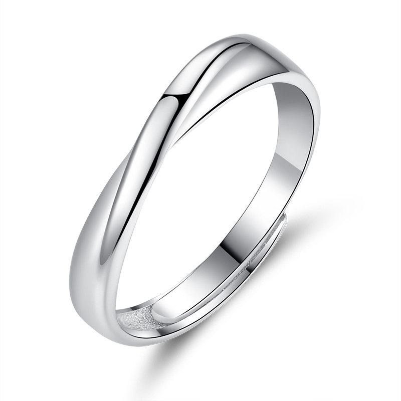 莫比乌斯环纯银一对小众设计男戒 缘奋戒指/指环