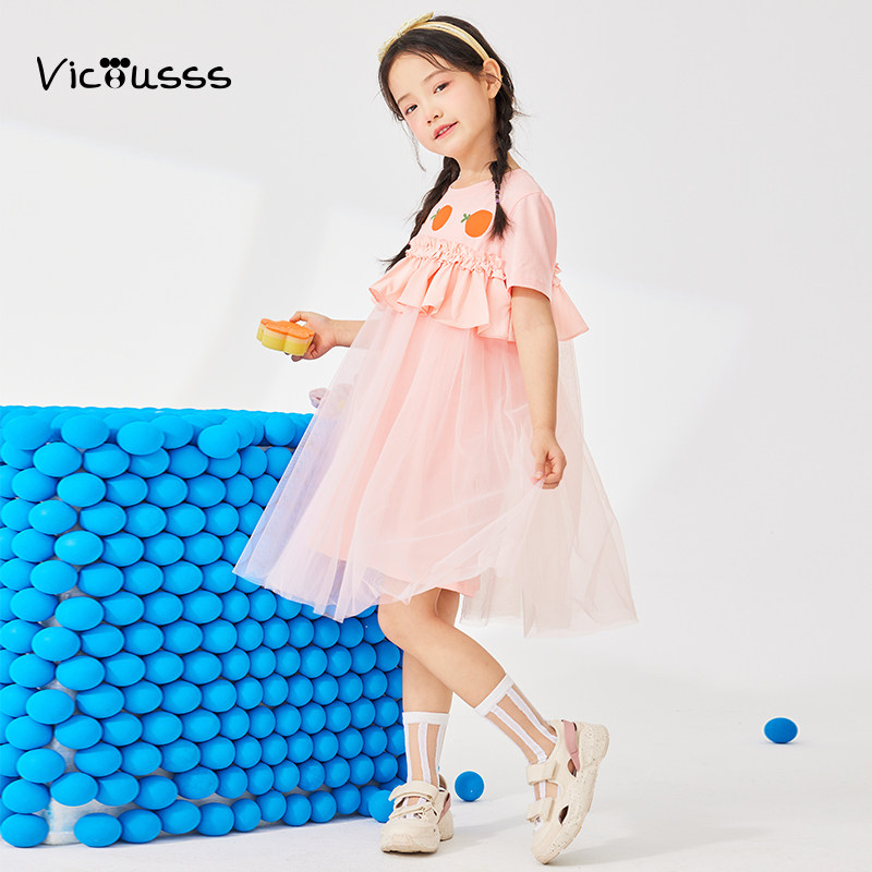 viciusss童装女童甜美网纱连衣裙个性夏季新品淑女可爱裙子洋气仙,淘宝优惠券,粉丝福利购,淘宝优惠卷