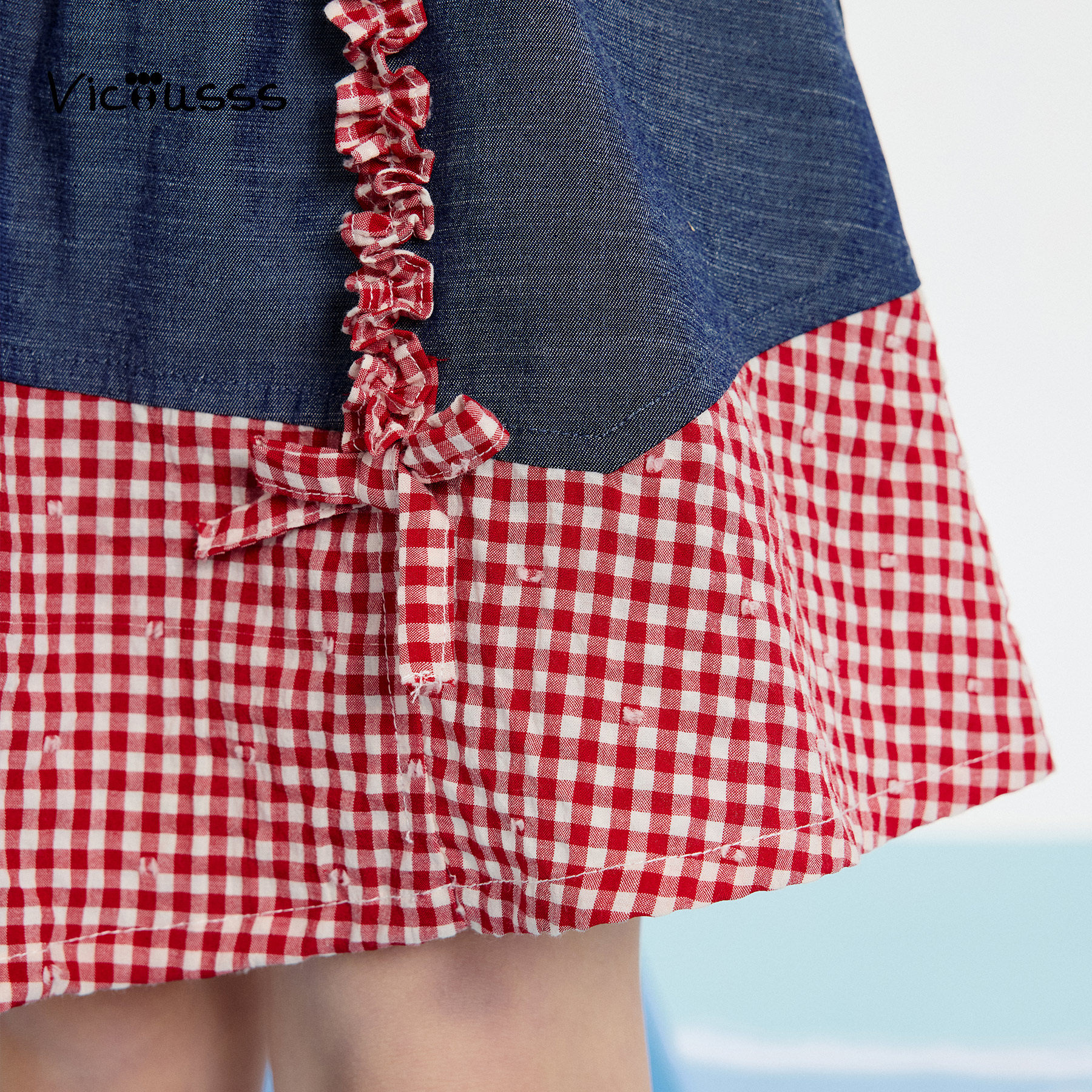 VICIUSSS女童甜美半身裙2025夏季新款儿童洋气百搭拼接裙子洋气仙,淘宝优惠券,粉丝福利购,淘宝优惠卷