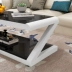 Tủ tivi hiện đại tối giản phòng khách nhỏ Tủ tivi kết hợp bàn cà phê kính cường lực Tủ tivi châu Âu - TV