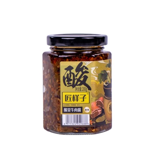 匠样子酸菜牛肉酱拌饭酱香辣拌面自制酱辣椒酱剁椒酱下饭菜酸菜 - 图3
