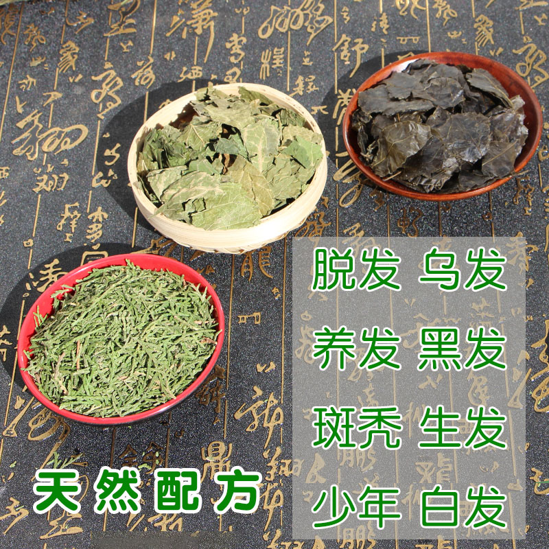 侧柏叶桑叶苦丁茶包邮乌发生发养发增发水植物洗发包20包中药包邮-图0