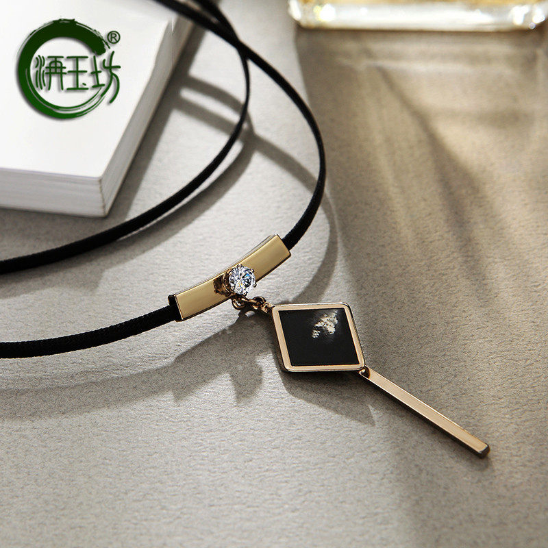 洅玉坊新款洛言乐章双层女锁骨链 洅玉坊项链