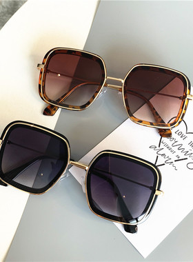 新款茶色大框防紫外线潮男墨镜