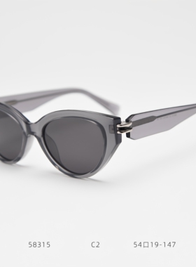 欧美大框猫形偏光街拍墨镜女