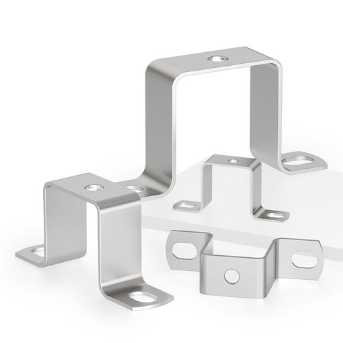 304不锈钢加厚方形带孔管夹水管骑马卡扣支架u型抱箍直角喉箍固定 - 图2