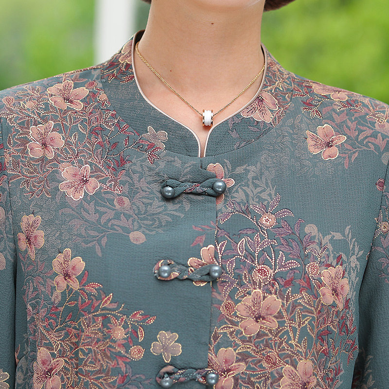 妈妈夏装两件套装中老年人女装衬衫 蔓姿莲中老年女装