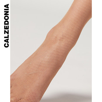 CALZEDONIA ແມ່ຍິງ Lycra Series ສີດໍາຕາຫນ່າງຂະຫນາດນ້ອຍ Sexy Socks ຫົວເຂົ່າ REG001019