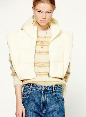 欧美女装秋季新款好质量连帽侧漏无袖绑带短款百搭时尚面包服女
