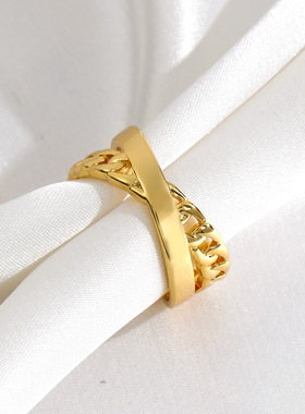 欧美风时尚个性简约百搭戒指女