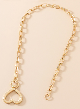 甜美风时尚个性简约金色爱心项链