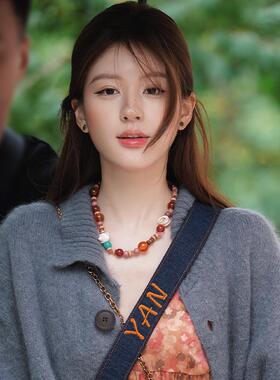 赵露思同款多元素天然石项链女