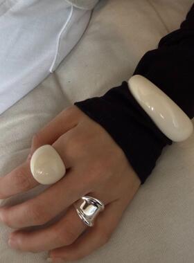 复古亚克力素圈树脂手镯女高级感