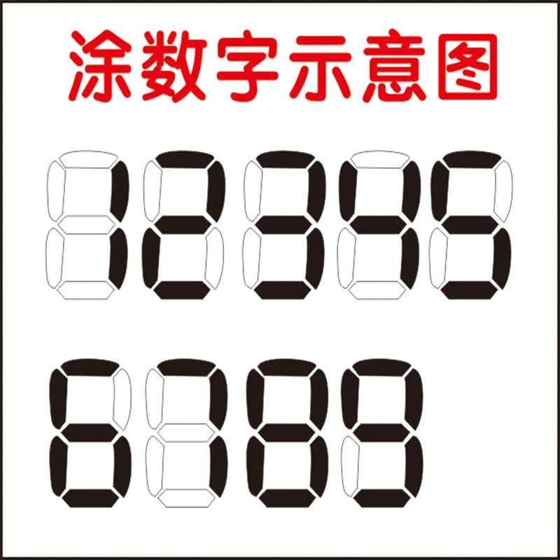 红色便利店标价签填数字大号展示牌商品促销牌数字爆炸贴POP横款