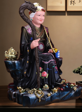 东北铁刹山黑妈妈神像树脂摆件