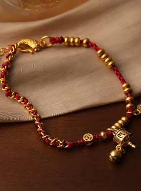 【新品八折】   新中式高级感设计铃铛转筒个性气质手链女