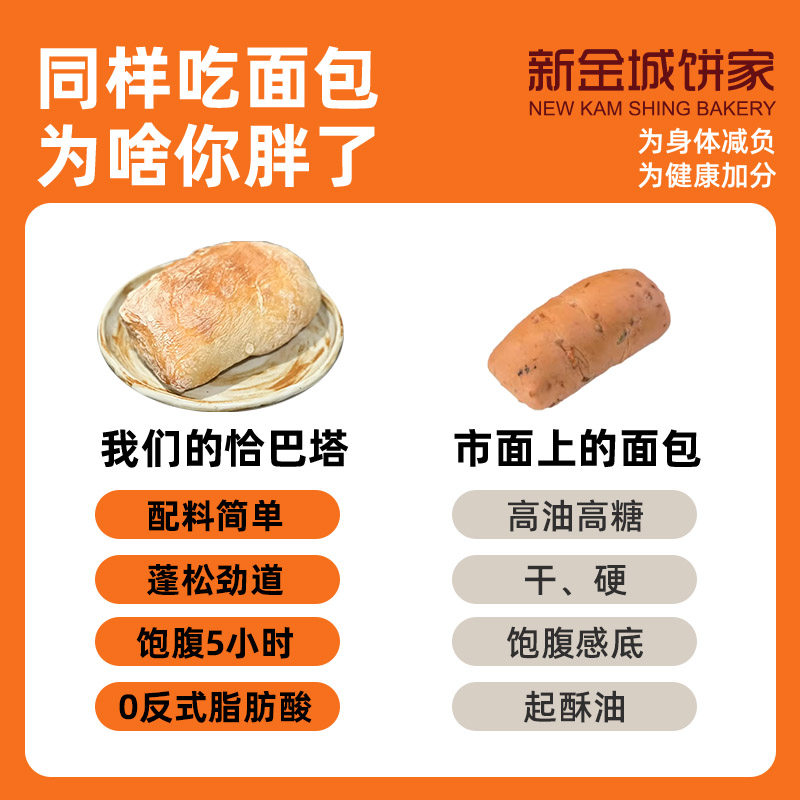 NKS餐饮烘焙商用原味全麦恰巴塔面包早餐代餐欧包顺丰新鲜直邮,淘宝优惠券,粉丝福利购,淘宝优惠卷