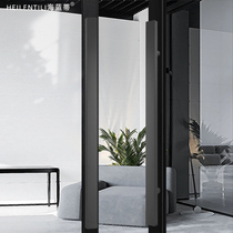 Thickened Stainless Steel Handle Coffee Color Glass Door Handle Grey without frame door handle Pushing Ramen Handle Brief