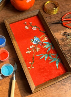 松鹤延年景泰蓝DIY材料包