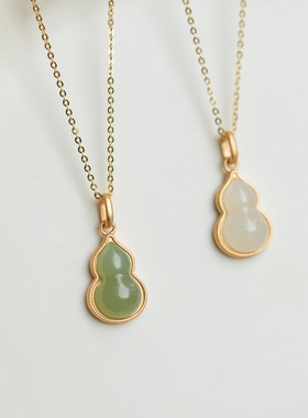 其他十字链女小胡芦玉吊和田项链