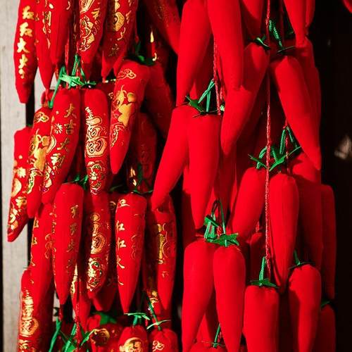 春节过年装饰挂饰2026马年红辣椒串灯笼喜庆氛围布置新年福字挂件 - 图1