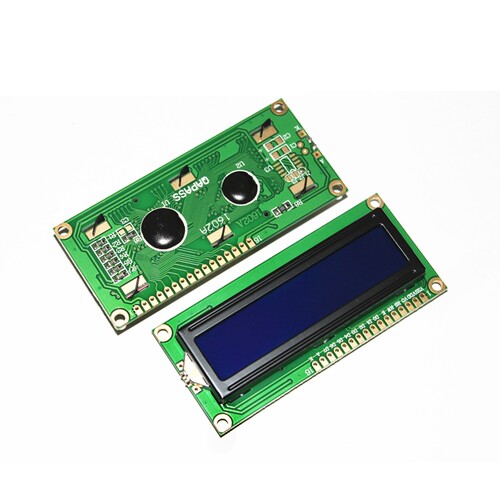 LCD1602液晶显示屏1602A模块蓝屏黄绿屏灰屏5V 3.3V焊排针IIC/I2C - 图0
