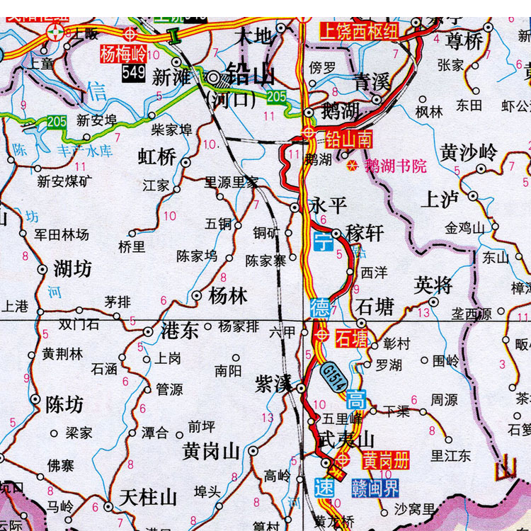 2024新款 上饶市地图墙贴 超大巨幅 交通行政区划图 装饰画海报 - 图1