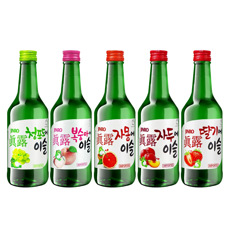 韩国真露烧酒青葡萄草莓西柚利口酒竹炭酒果酒女士低度甜酒360ml,淘宝优惠券,粉丝福利购,淘宝优惠卷