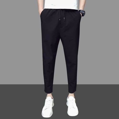 Демисезонные трендовые мужские шелковые дышащие штаны для отдыха