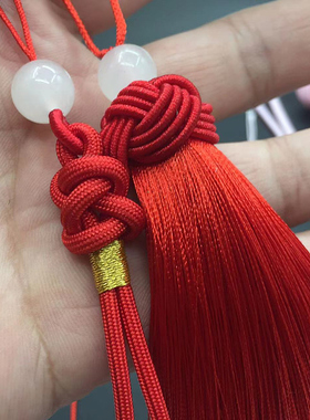 高档短胖手把绳半成品挂件吊穗diy手工平安扣流苏配饰汽车挂穗子
