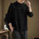 Heavy double-sided German velvet half turtleneck long-sleeved t-shirt for men