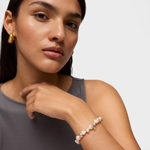 TOUS桃丝熊925银巴洛克珍珠轻奢叠带款小众手链情侣女生节日礼物 - 图2