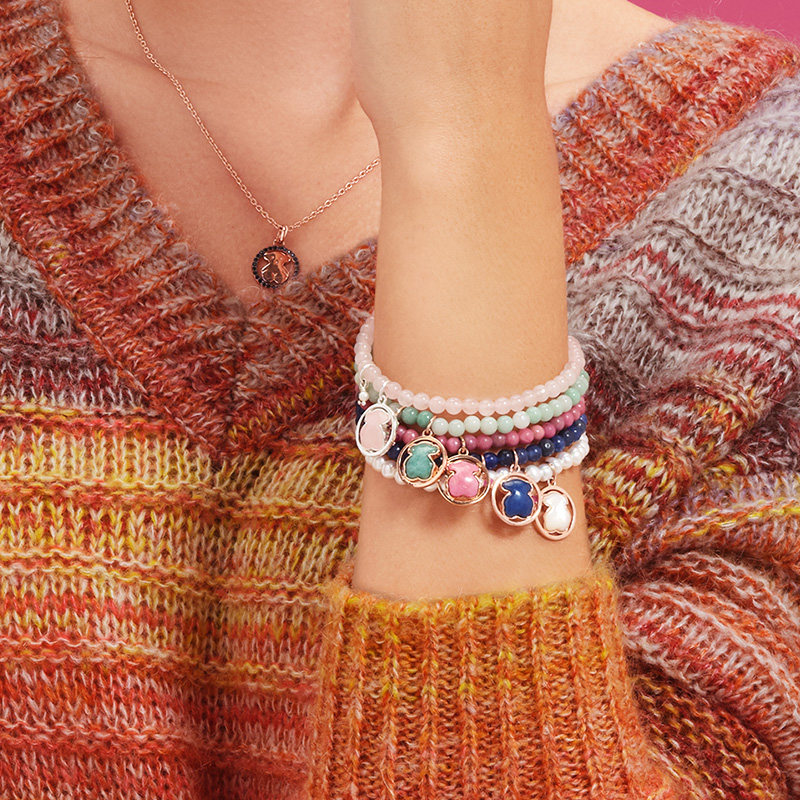 tous /桃丝熊925银18k金小熊手链 TOUS桃丝熊手链