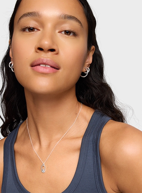 【新品】TOUS/桃丝熊CAMILLE系列银镀18k金环形镂空小熊项链