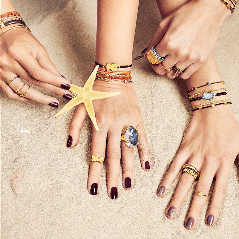 tous /桃丝熊彩色串珠女生天然手链 TOUS桃丝熊手链