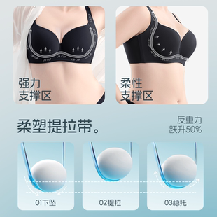 防下垂收副乳聚拢大码文胸