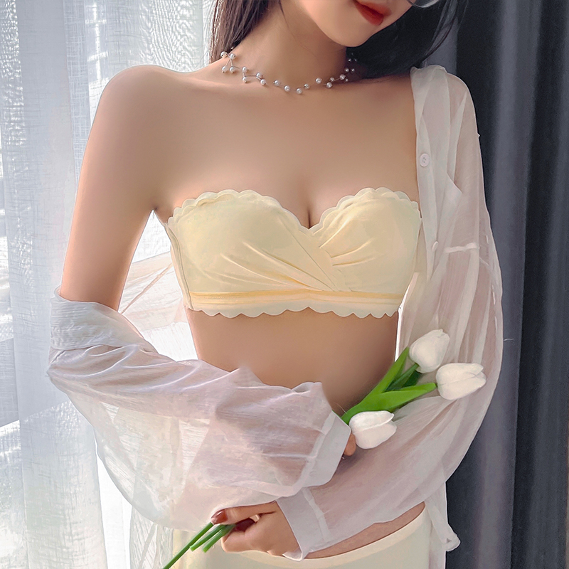 馨闻服饰旗舰店无肩带内衣女小胸聚拢年新款爆款无痕少女收副乳防下垂文胸罩2