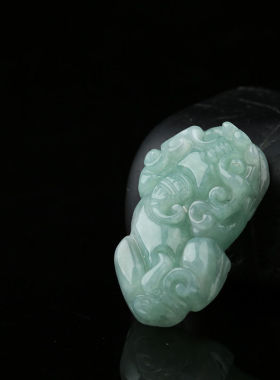 天然正品缅甸翡翠貔貅吊坠玉石玉器挂坠珠宝首饰项链礼物情侣款玉