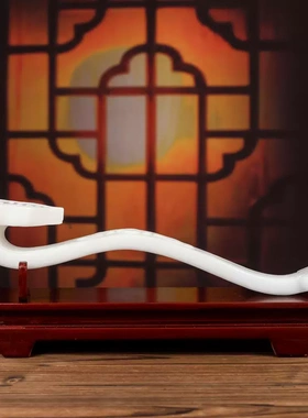 中式汉白玉如意造型装饰摆件