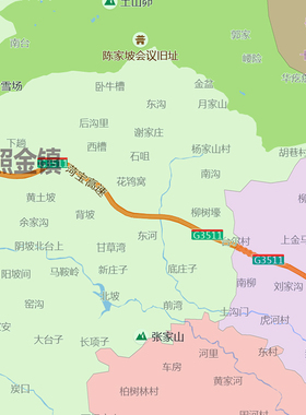 耀州区地图1.15m办公室书房装饰画铜川市区域路线划分高清折叠版