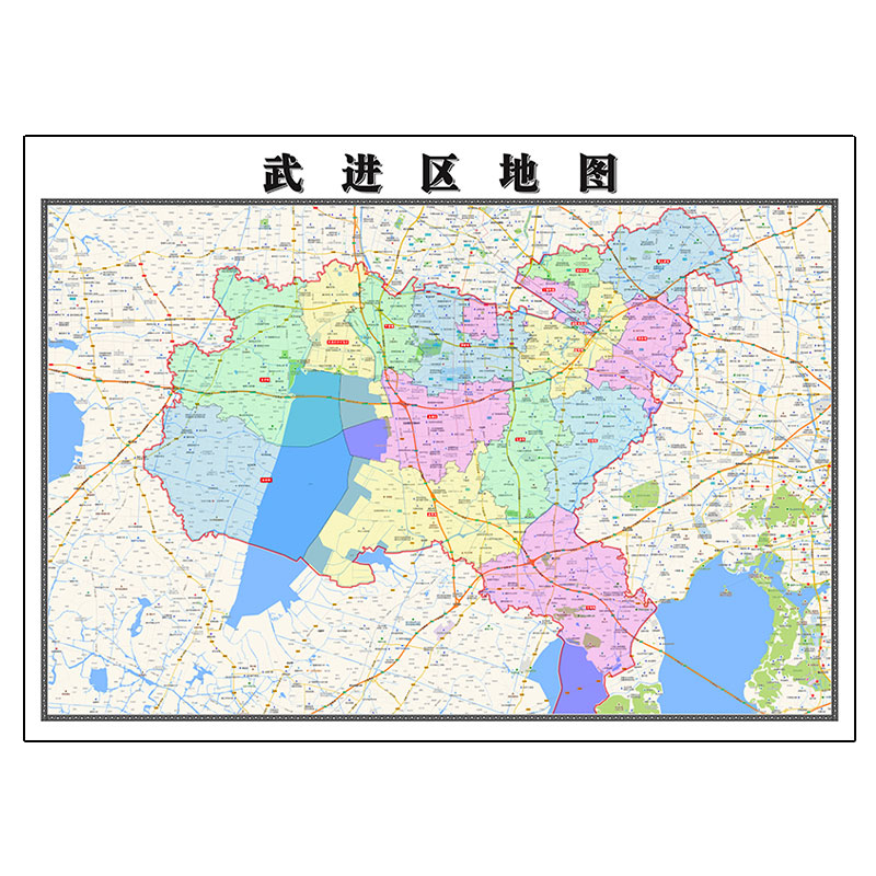 武进区地图1.15m常州市家用折叠高清办公室书房新款装饰画墙贴 - 图3