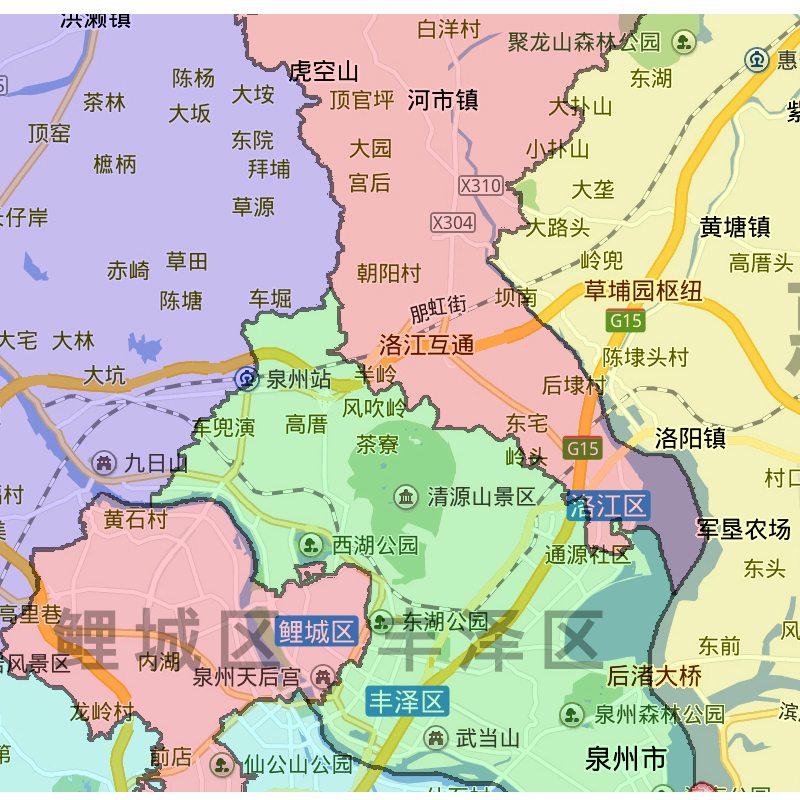 泉州市地图1.15m折叠版办公室会议室贴画客厅壁画沙发装饰画 - 图0