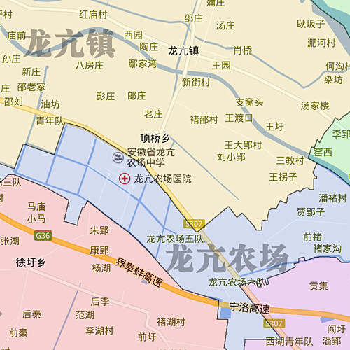 怀远县地图1.15m蚌埠市折叠版客厅装饰画沙发办公室会议室贴画 - 图1