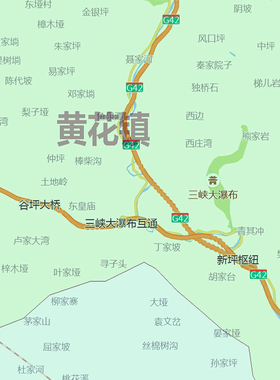 夷陵区地图1.15m折叠版宜昌市会议办公室装饰画客厅背景墙贴图