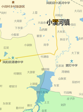凤阳县地图1.15m滁州市折叠版壁画墙贴办公室贴画客厅书房装饰画