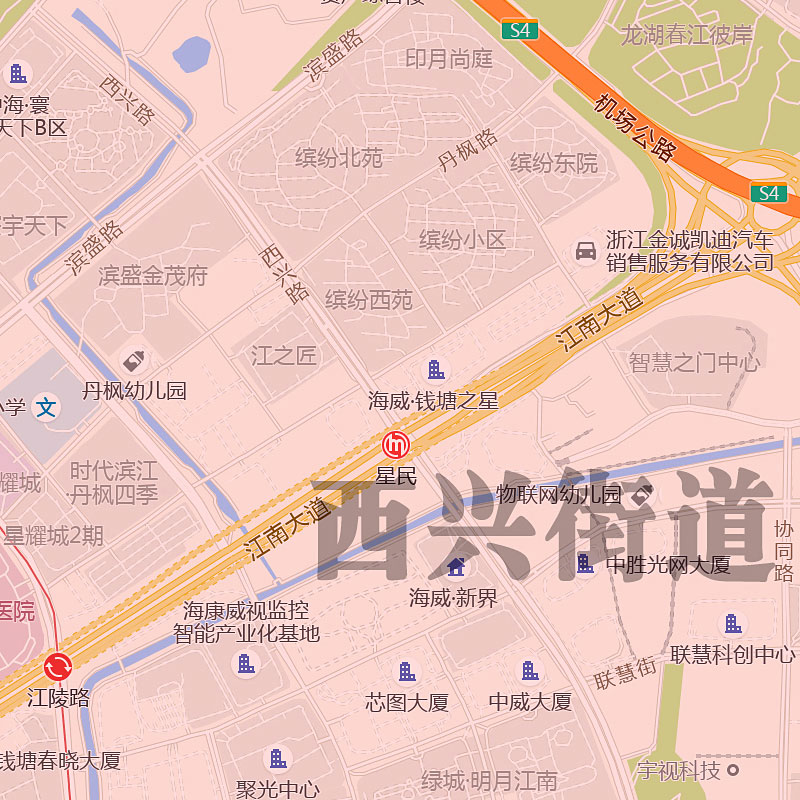 滨江区地图1.15m杭州市家用折叠高清办公室书房新款装饰画墙贴 - 图1